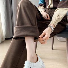 Katja Woolen Wide Leg Trousers