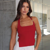 Abrina Sleeveless Slit Top