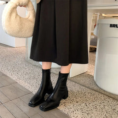 Declan Square Toe Leather Boots