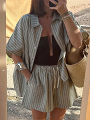 Shilo Striped Shorts Set