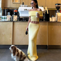 Kindra Knitted Skirt Set