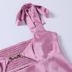 Averil Satin Chain Cut Out Dress