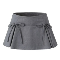 Playful Distraction Box Pleated Bow Skirt