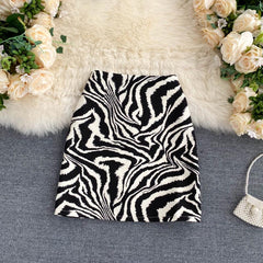 Tiny Temptations Zebra Print Mini Skirt