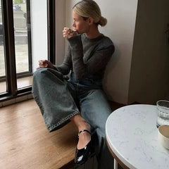 Boss Mode See Through Knitted Sweater