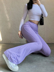 'I Purple U' Aesthetic Flared Bottom Pants