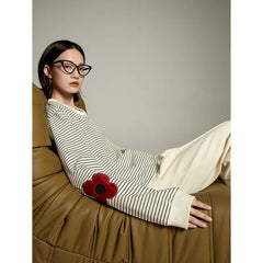 Blossom Trail Stripes Sweatshirt