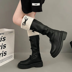 Rae Butterfly Knot Knee High Boots