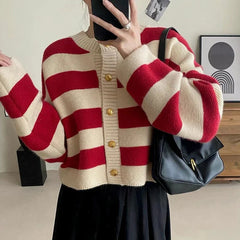 Blythe Stripe Cascade Knitted Cardigan
