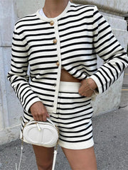 She's A Beast Striped Shorts Set