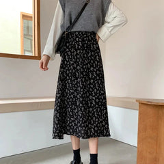 Adira A Line Bloom Midi Skirt