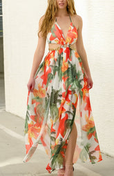Tie-Up Maxi Dress