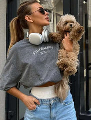 Acid Washed Print TShirt Vintage Tops