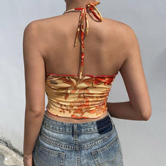 Angelic Floral Print Halter Top