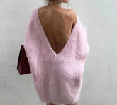 Backless Sexy Knitted Sweater