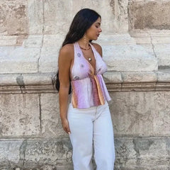 Backless Slim Fit Halter Tank Top