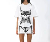 Bikini Printed Loose Short Sleeve T-shirt