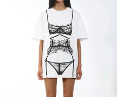 Bikini Printed Loose Short Sleeve T-shirt