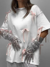 Casual Bow Short Sleeves T-Shirt