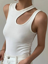 Casual cut t round neck sleeveless slim tank tops