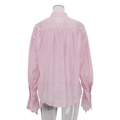 Casual Sheer Patchwork Blouse