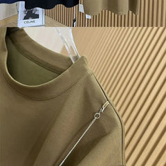 Chain Decor Puff Sleeve Tee