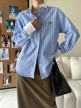 Chic Loose-Fit Striped Button-Up Shirt