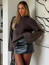 Chic Round Neck Knitted Pullover