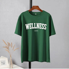 Cotton Casual Soft O-neck Short Sleeve Basic Tops