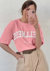 Cotton Casual Soft O-neck Short Sleeve Basic Tops