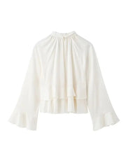 Elegant Ruffle Long Sleeve Blouse