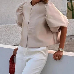 Elegant White Ruffle Fashion Shirts