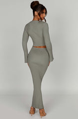 Elia Maxi Skirt - Khaki