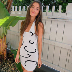 Gemma Backless Halter Dress