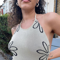 Gemma Backless Halter Dress