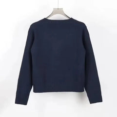 Jacquard Bear Knit Pullover Sweater