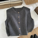 Knitted Sleeveless Casual Tops - Slim Fit
