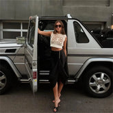 Knitted Sleeveless Crop Tank Top