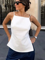 Lace-Up Backless Camisole Top