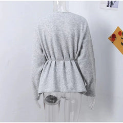 Lace-Up Knitted Cardigans