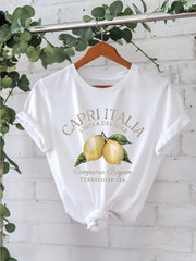 Lemon Print Casual Tee