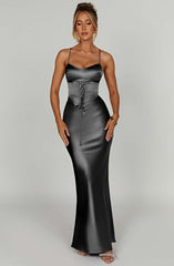 Lillia Maxi Dress - Charcoal