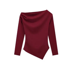 Long Sleeve Off-Shoulder Top