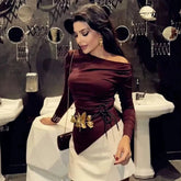 Long Sleeve Off-Shoulder Top