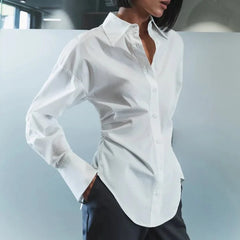 Long Sleeve Pockets Office Work Shirts