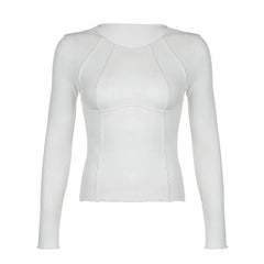 Long Sleeve Slim Fit Basic Simple Tops