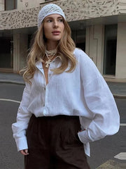 Loose Cotton Linen Shirt