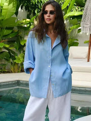 Loose Cotton Linen Shirt