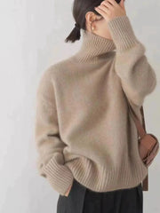 Loose Turtleneck Cashmere Sweater
