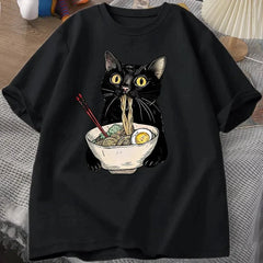 Noodle Ramen Cat Lover T-Shirt